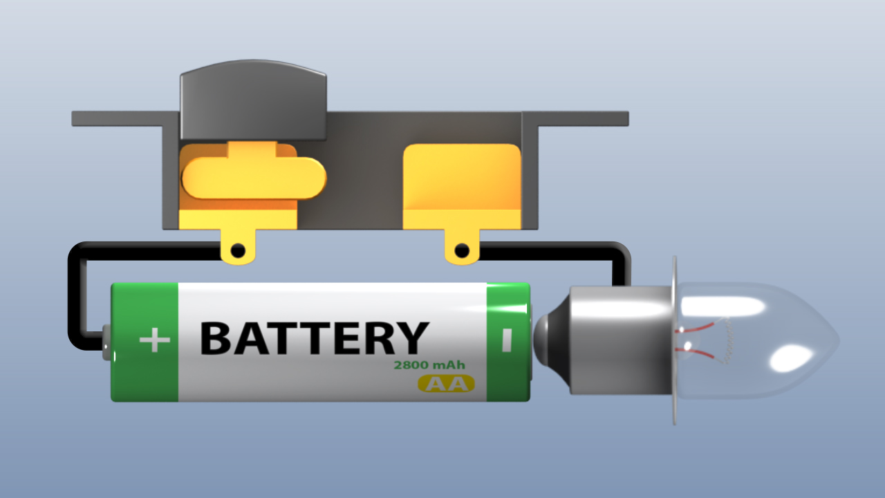 电路中的电池提供了电压势，或电流的驱动力。
