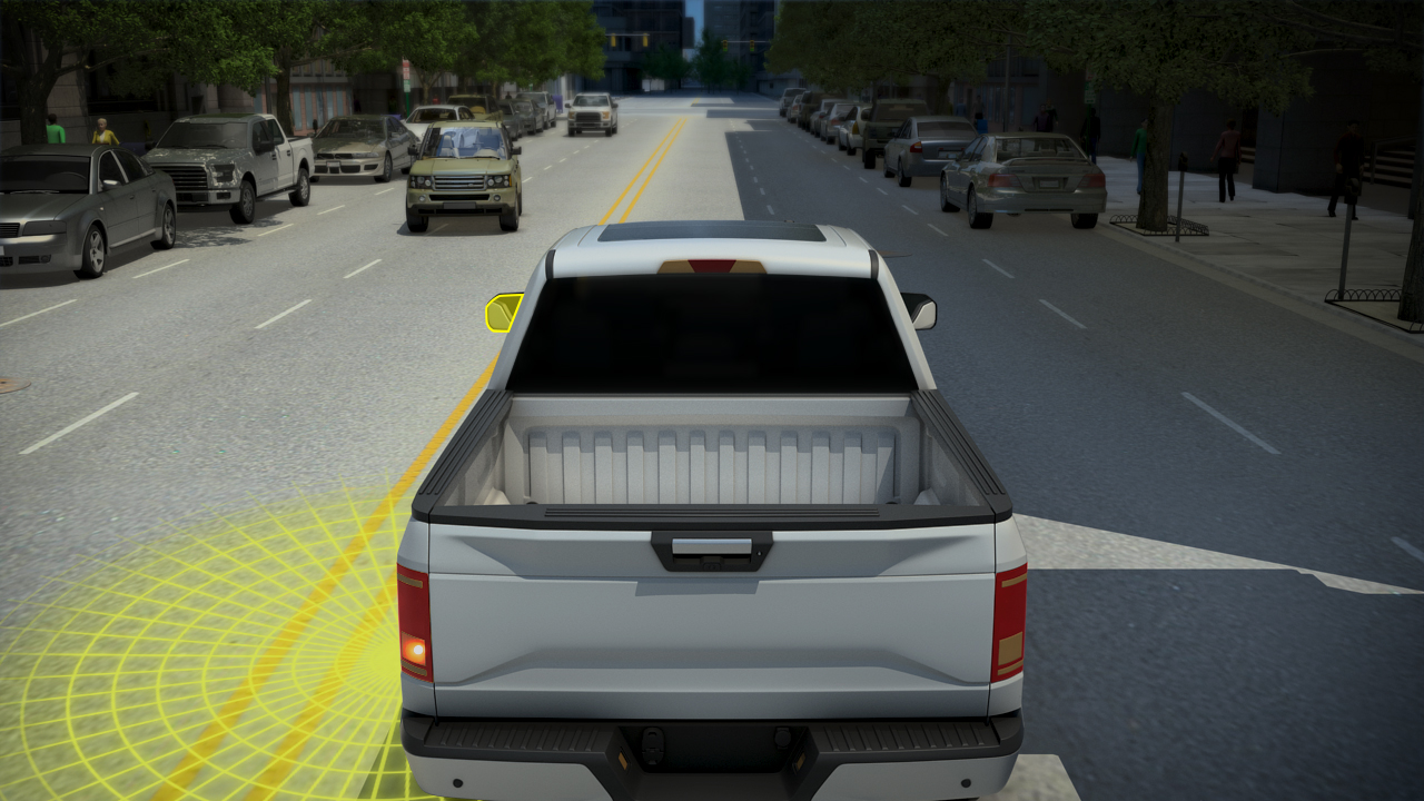 当换道以避免潜在危险时，一定要检查驾驶座的后视镜和盲点。