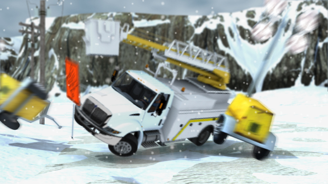 冰天雪地会给矿工带来滑动和坠落的危险，也会给设备和车辆带来牵引控制的危险。