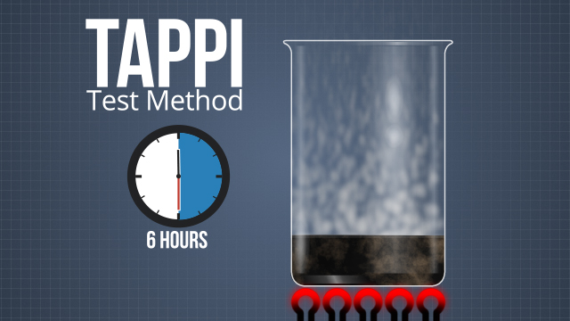 在Tappi黑液固体试验中，将测量的黑液与砂混合并在烘箱中干燥6小时，直至其重量不再变化