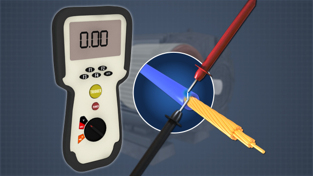 兆欧表用于测试具有高电阻的材料，如电线绝缘。该仪表在短时间内对材料施加高电压，并测量任何电流泄漏。
